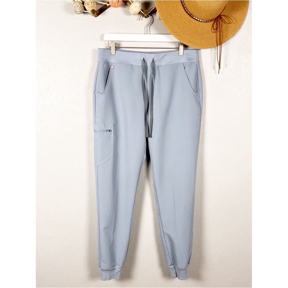 Figs Zamora Joggers Scrub Pants in Dusty Blue Size Medium Tall M/T - Picture 6 of 7